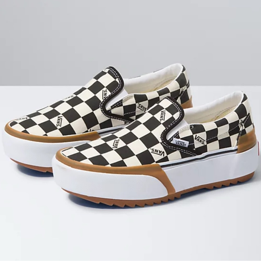 Vans checkered platform